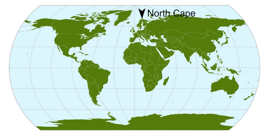 Nordkapp kart